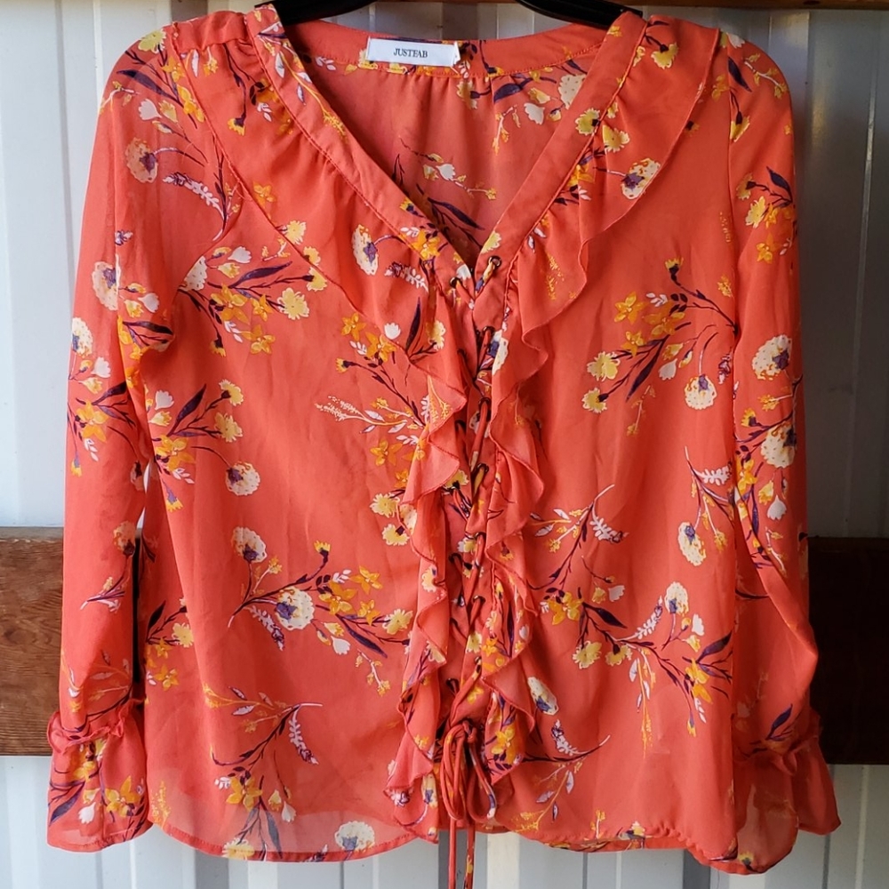 Justfab floral blouse